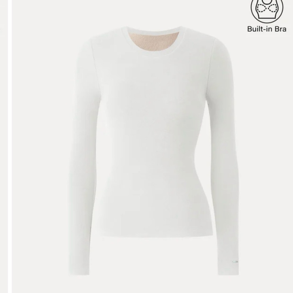 MaxWarm Crewneck Long Sleeve Brami OGL built in bra top NWT